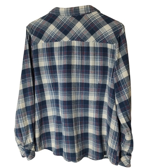 Plaid Button Down Shirt - Blue and White - Picture 3 of 11